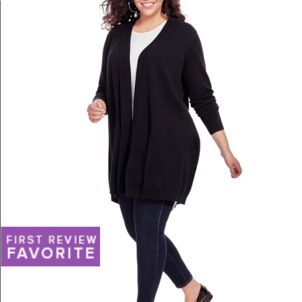 Melissa McCarthy Seven7 cardigan with back panel